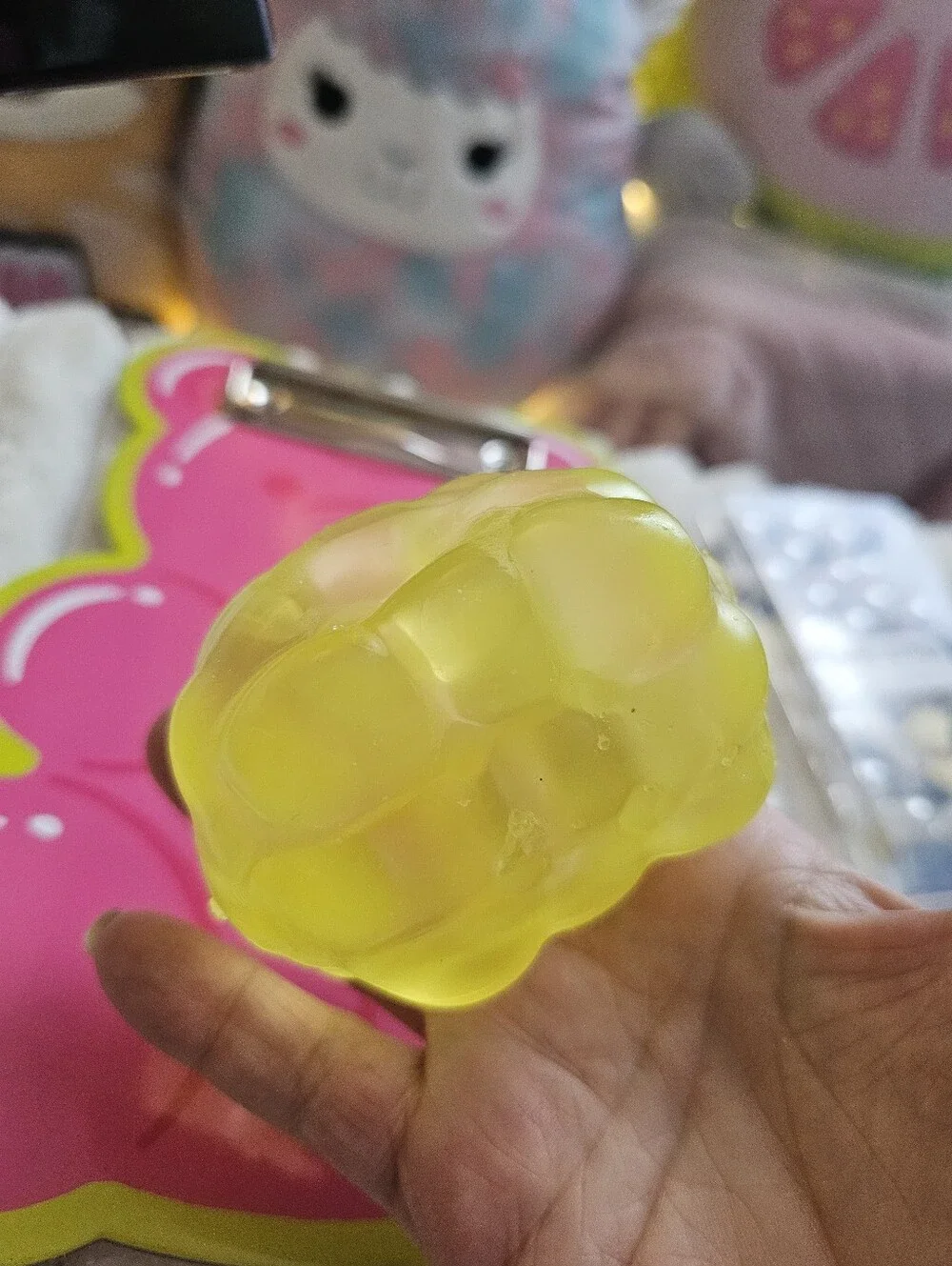 Squishy Sensory CUBE yellow